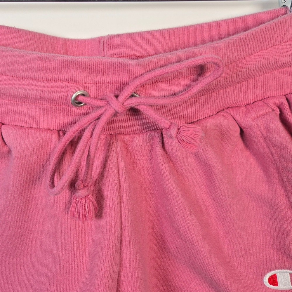 Champion Reverse Weave Pink Sweat Athletic Shorts Womens Size‎ Small Drawstring - Picture 2 of 7